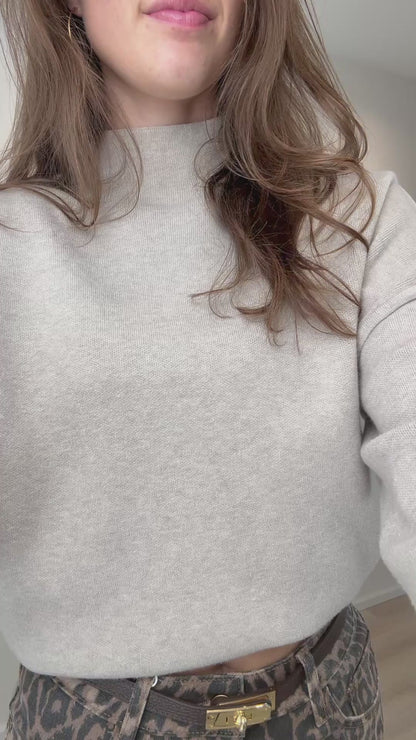 Top driekwart met naad - beige
