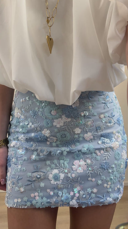 Pailletten rokje - blauw