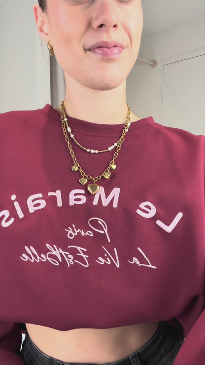 Oversized trui Paris - bordeaux