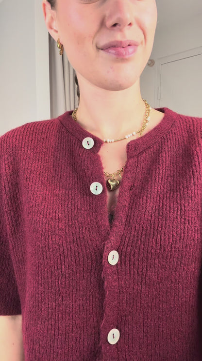 Cozy top/vest - bordeaux
