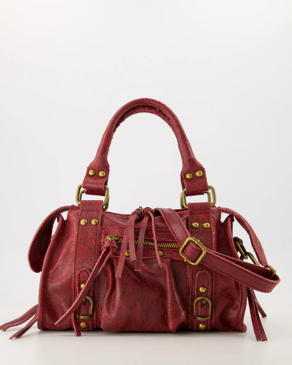 Leren tas Rina | Bordeaux